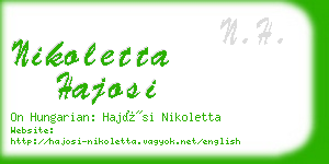 nikoletta hajosi business card